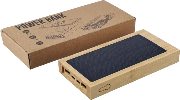  Elz solarna prijenosna baterija od bambusa, 10 000 mAh