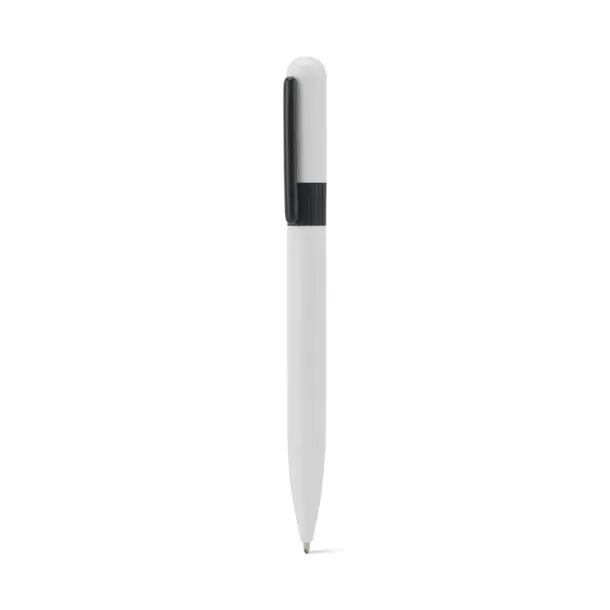 ELSIE ROUND Metal ballpoint (60% recycled) with rounded design White