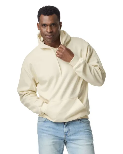  Softstyle® midweight flis unisex hoodie, 285 g/m² - Gildan Heather Black