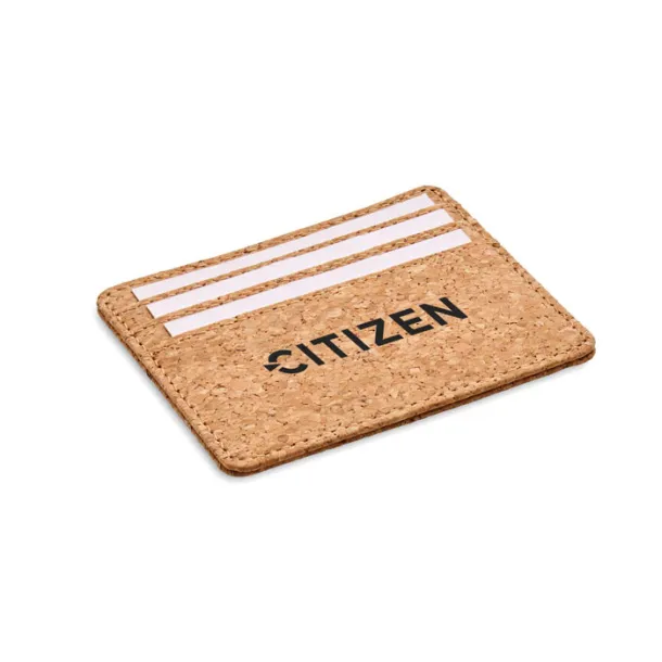 WALLK Cork cardholder with RFID Beige