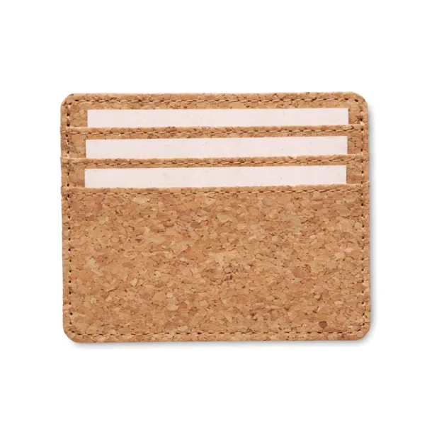 WALLK Cork cardholder with RFID Beige