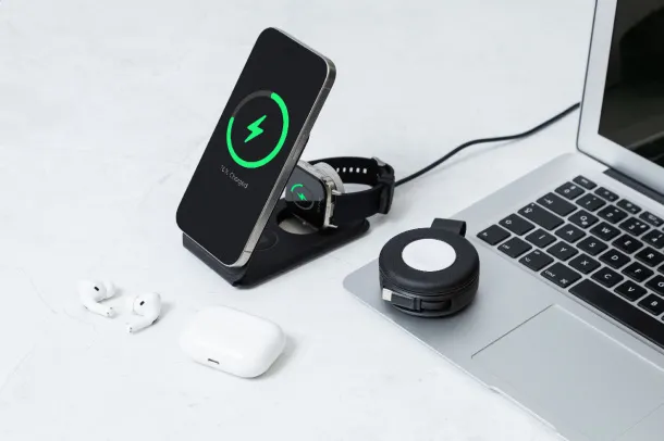 LuxCharge Stand RPU mobile holder wireless charger Black
