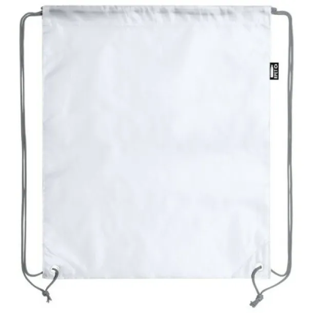 RPET drawstring bag white  RPET drawstring bag white