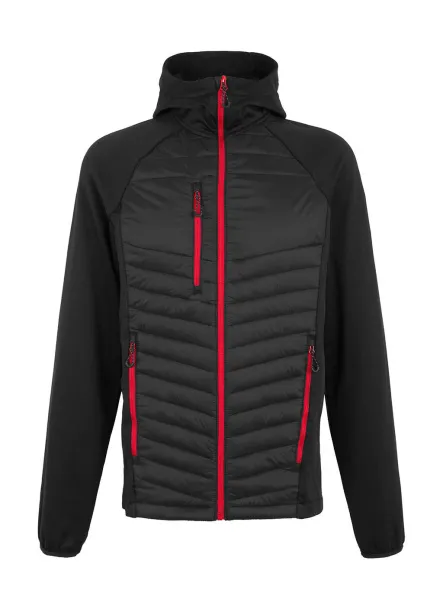  Men’s Navigate Hybrid Hooded Jacket - Regatta Professional Black Klasična crvena