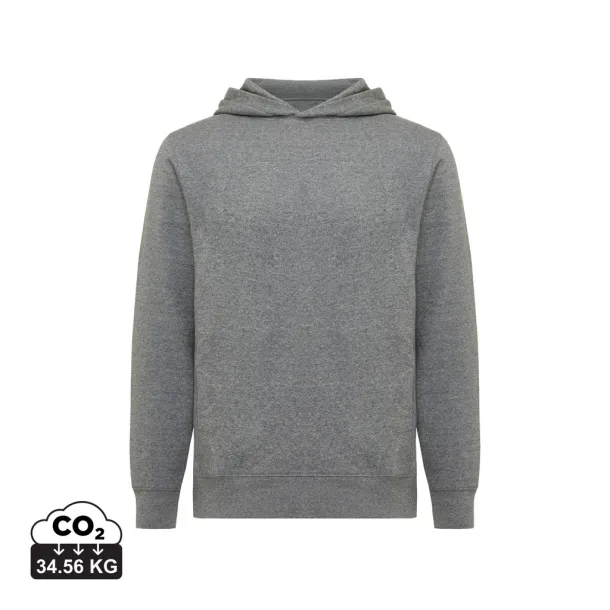 Iqoniq Yengo recycled cotton hoodie with sidepockets - iqoniq light heather anthracite