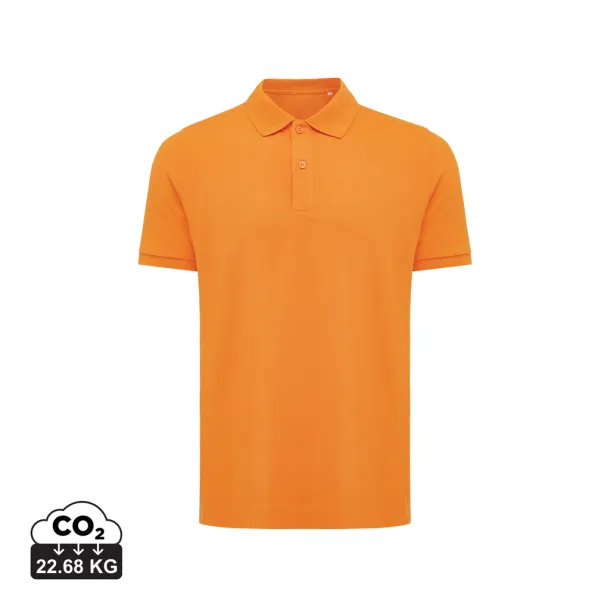  Iqoniq Yosemite unisex polo kratka majica od recikliranog pique pamuka, 220 g/m² - iqoniq Narančasta