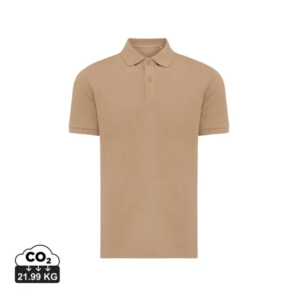  Iqoniq Yosemite unisex polo kratka majica od recikliranog pique pamuka, 220 g/m² - iqoniq heather brown