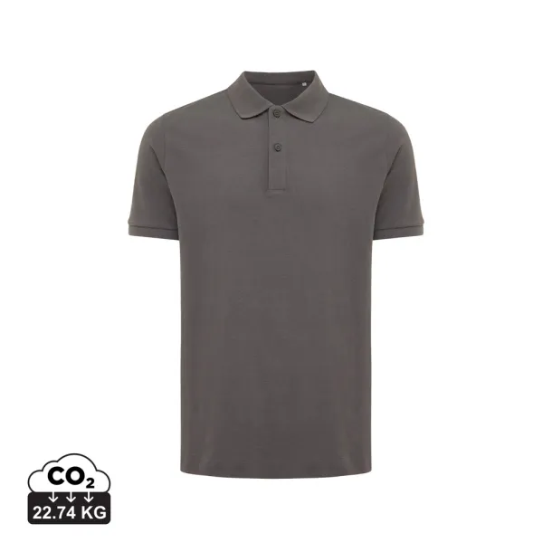  Iqoniq Yosemite unisex polo kratka majica od recikliranog pique pamuka, 220 g/m² - iqoniq anthracite