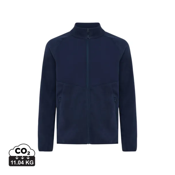  Iqoniq Talung recycled polyester microfleece zip through - iqoniq navy