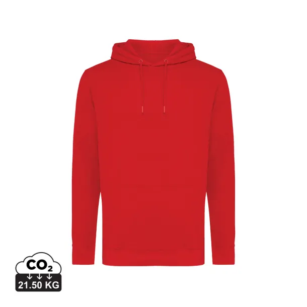  Iqoniq Jasper unisex hoodie od recikliranog pamuka, 340 g/m² - iqoniq Crvena