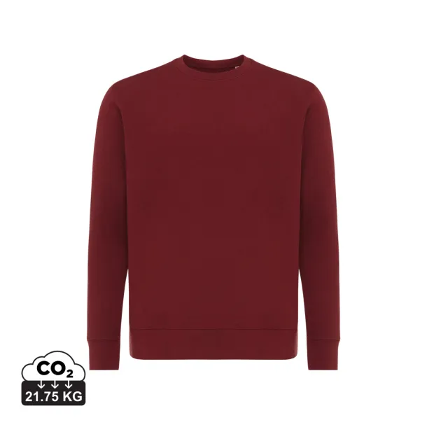  Iqoniq Etosha lightweight recycled cotton crew neck - iqoniq burgundy
