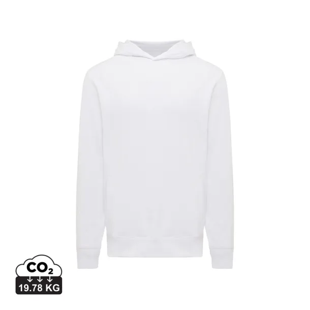 Iqoniq Yengo unisex hoodie od recikliranog pamuka s bočnim džepovima, 280 g/m² - iqoniq recycled white 