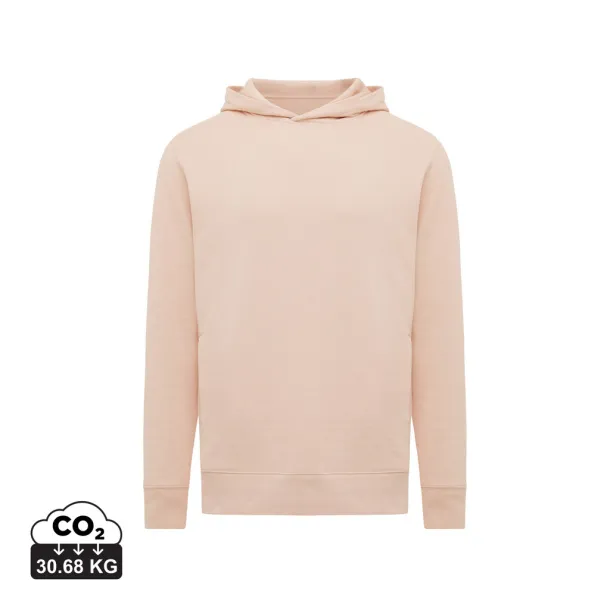Iqoniq Yengo recycled cotton hoodie with sidepockets - iqoniq peach nectar 