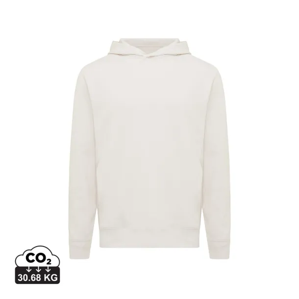 Iqoniq Yengo unisex hoodie od recikliranog pamuka s bočnim džepovima, 280 g/m² - iqoniq ivory white 