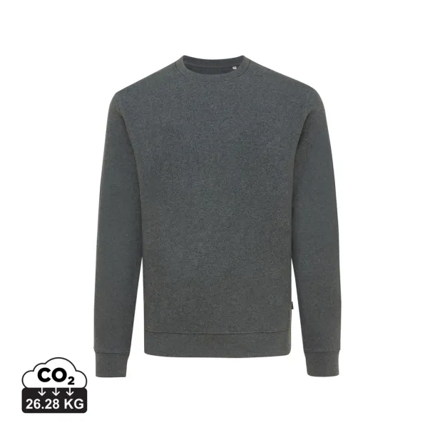  Iqoniq Denali recycled cotton crew neck undyed, natural raw - iqoniq heather anthracite