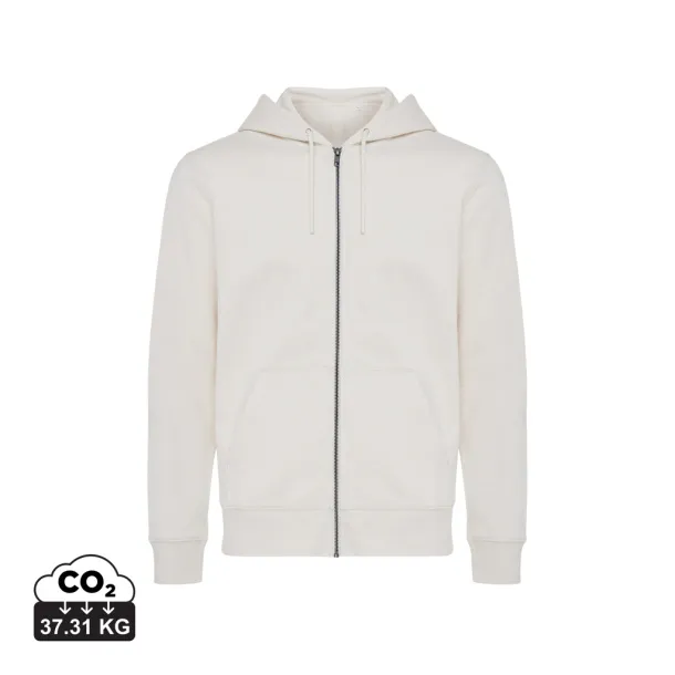  Iqoniq Abisko hoodie sa zatvaračem od recikliranog pamuka, 340 g/m² - iqoniq natural raw
