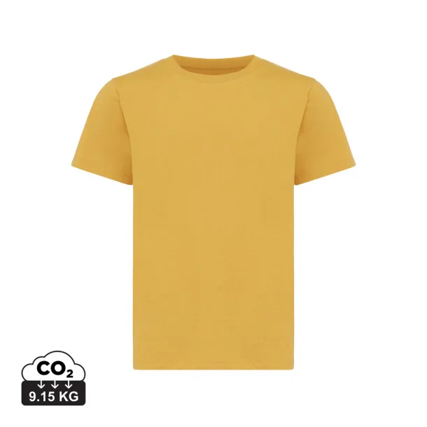  Iqoniq Koli kids lightweight recycled cotton t-shirt - iqoniq ochre yellow
