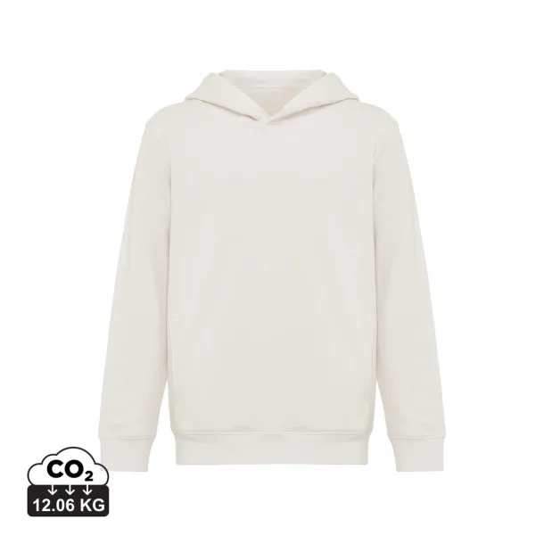 Iqoniq Yengo dječji hoodie od recikliranog pamuka s bičnim džepovima, 280 g/m² - iqoniq ivory white 