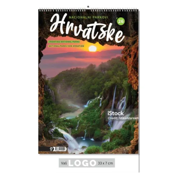  "NACIONALNI PARKOVI HRVATSKE" color calendar Color