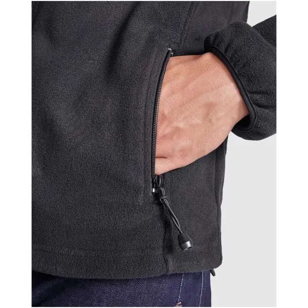Luciane men's full zip fleece jacket - Roly Crna