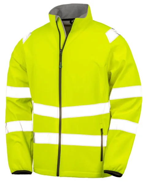 Reciklirana sigurnosna softshell jakna - Result Recycled Fluorescent Yellow