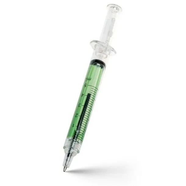  Ball pen "syringe" light green