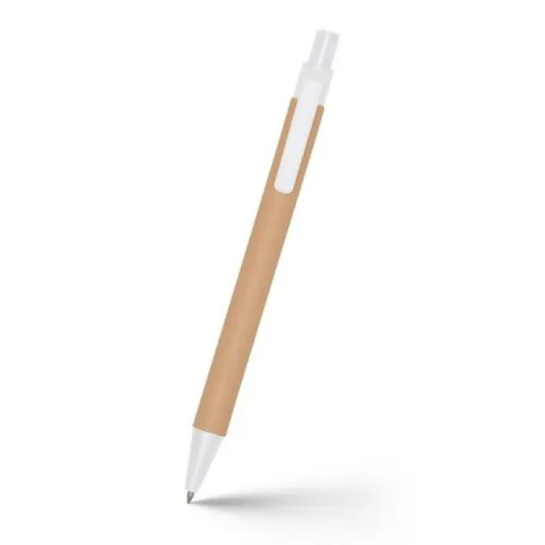  Recycled cardboard ball pen white