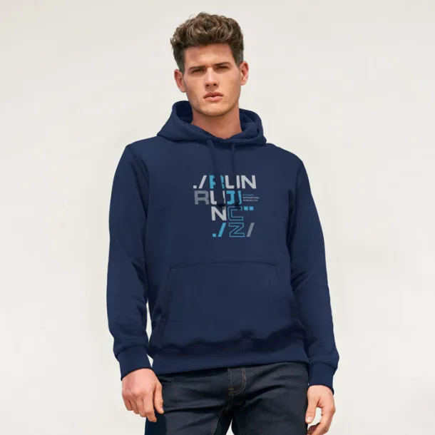 SPENCER MEN SPENCER hood sweater 280g Heather Denim