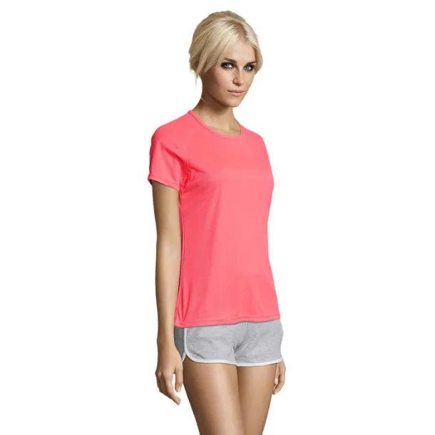 SPORTY WOMEN TSHIRT-140g neon coral