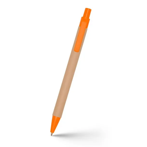  Recycled cardboard ball pen Narančasta