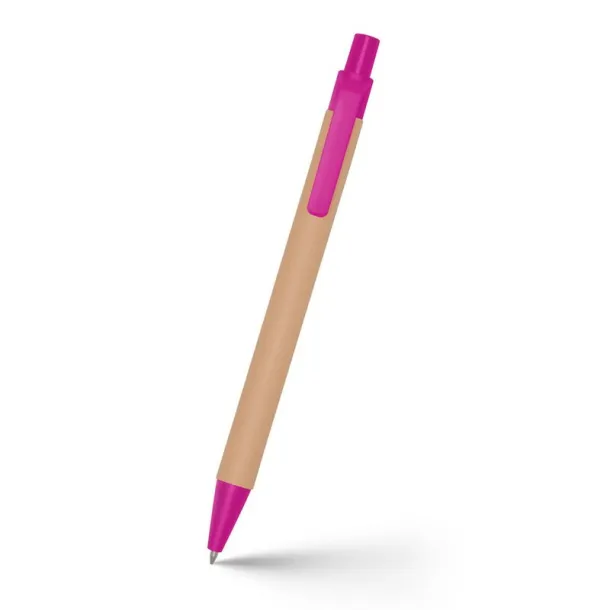 Recycled cardboard ball pen pink