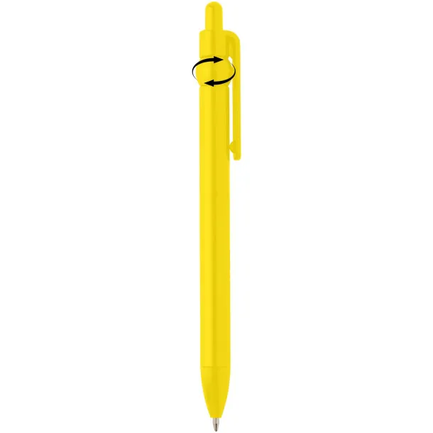 Fidget recycled plastic ballpoint pen (black ink) Yellow