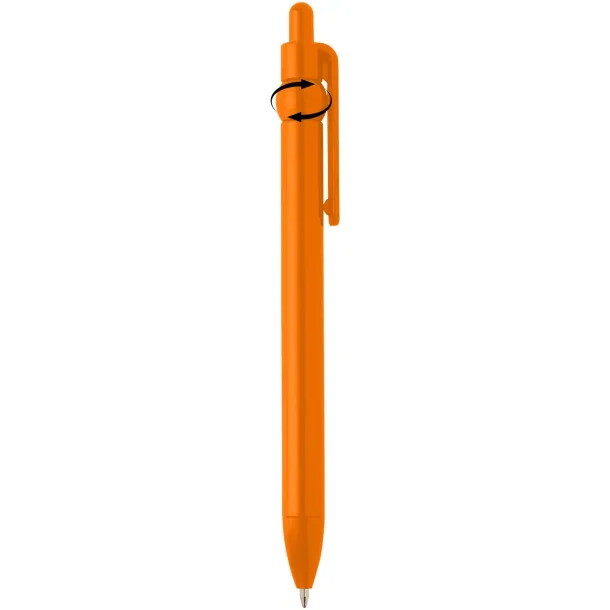 Fidget recycled plastic ballpoint pen (black ink) Orange