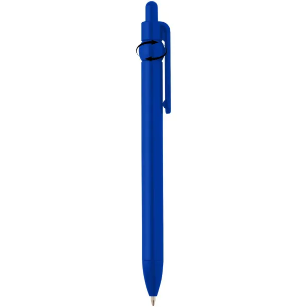 Fidget recycled plastic ballpoint pen (black ink) Royal blue