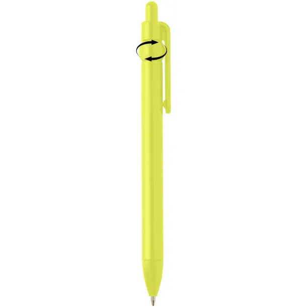 Fidget recycled plastic ballpoint pen (black ink) Lime green