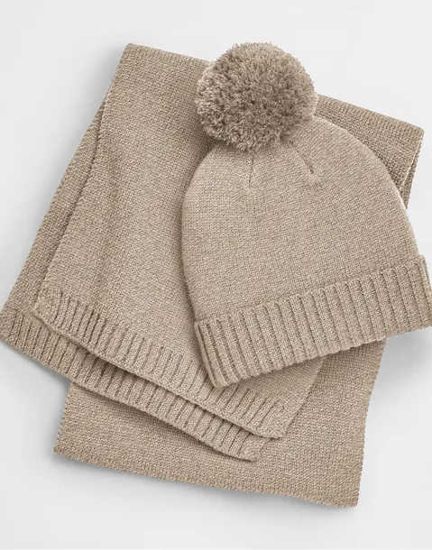  Knitted Scarf and Beanie Gift Set - Beechfield