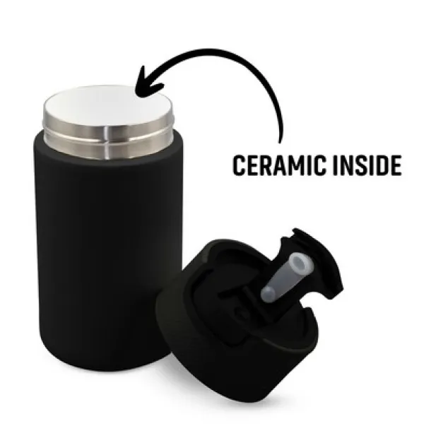 AIR GIFTS NABILA Thermo mug 400 ml with ceramics Crna