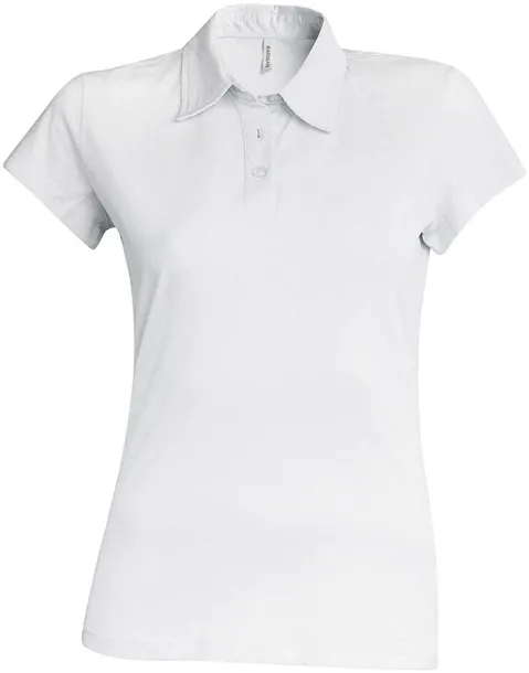  Ženska jersey polo majica - 180 g/m² - Kariban Bijela