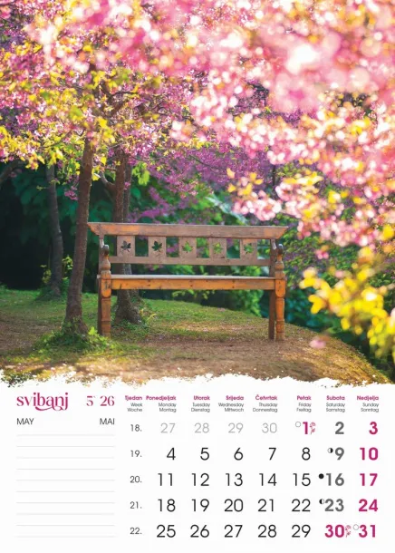  "VRTOVI" color calendar Color