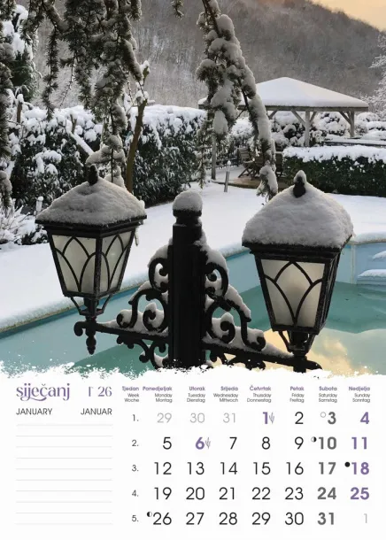  "VRTOVI" color calendar Color