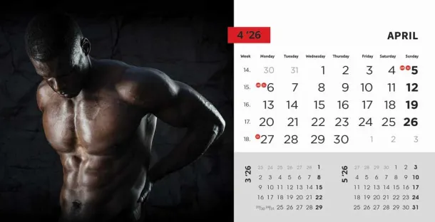  "MASCULINE" 13 sheets, format: 20,5x14,5 cm, desk calendar, envelope, P/50 Color