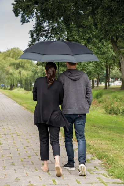  Swiss Peak AWARE™ 23" to 27" expandable umbrella - Swiss Peak Black Cool Grey 9