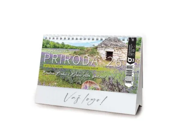  "PRIRODA" 13 list., dim: 20,5x14,5 cm, stolni kalendar, koverta, P/100 Color