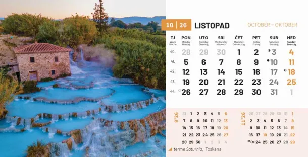  "BISERI SVIJETA" 13 sheets, format: 20,5x14,5 cm, desk calendar, envelope, P/50 Color