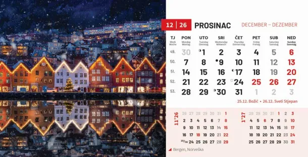  "BISERI SVIJETA" 13 list., dim: 20,5x14,5 cm, stolni kalendar, koverta, P/100 Color