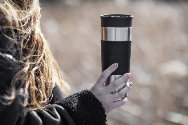 RONDE termo šalica, 425 ml BLACK