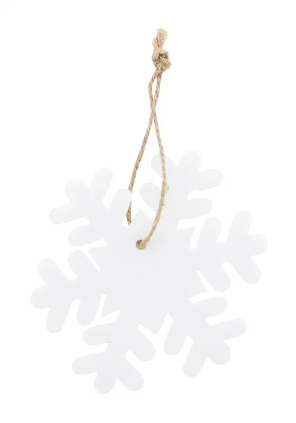 Joulox RPET Christmas tree ornament, snowflake White