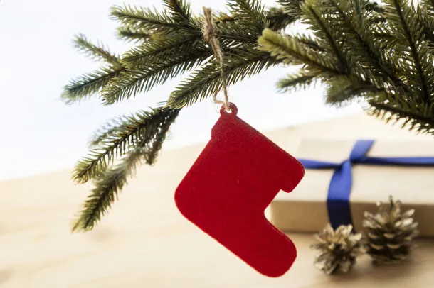 Joulox RPET Christmas tree ornament, snowflake Green