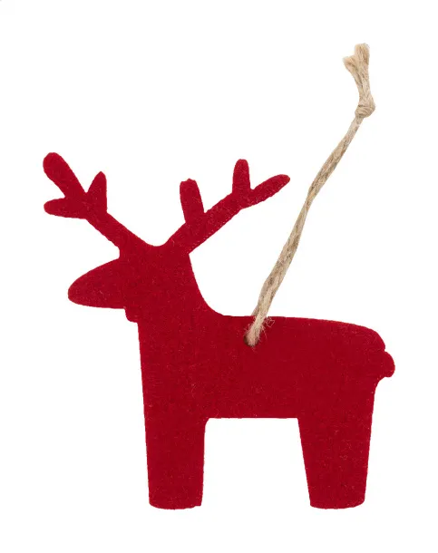 Joulox RPET Christmas tree ornament, snowflake Red