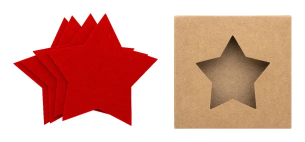 Vagnes RPET podmetač u obliku zvijezde Crvena